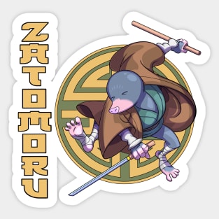 Zato-Moru, The Blind Mole Swordsman Sticker